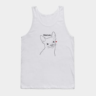 Rescue Chihuahua Shirt, Chihuahua Rescue, Chihuahua Lovers Tank Top